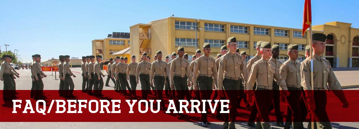Image of graduating recruits marching to meet friends and family.
