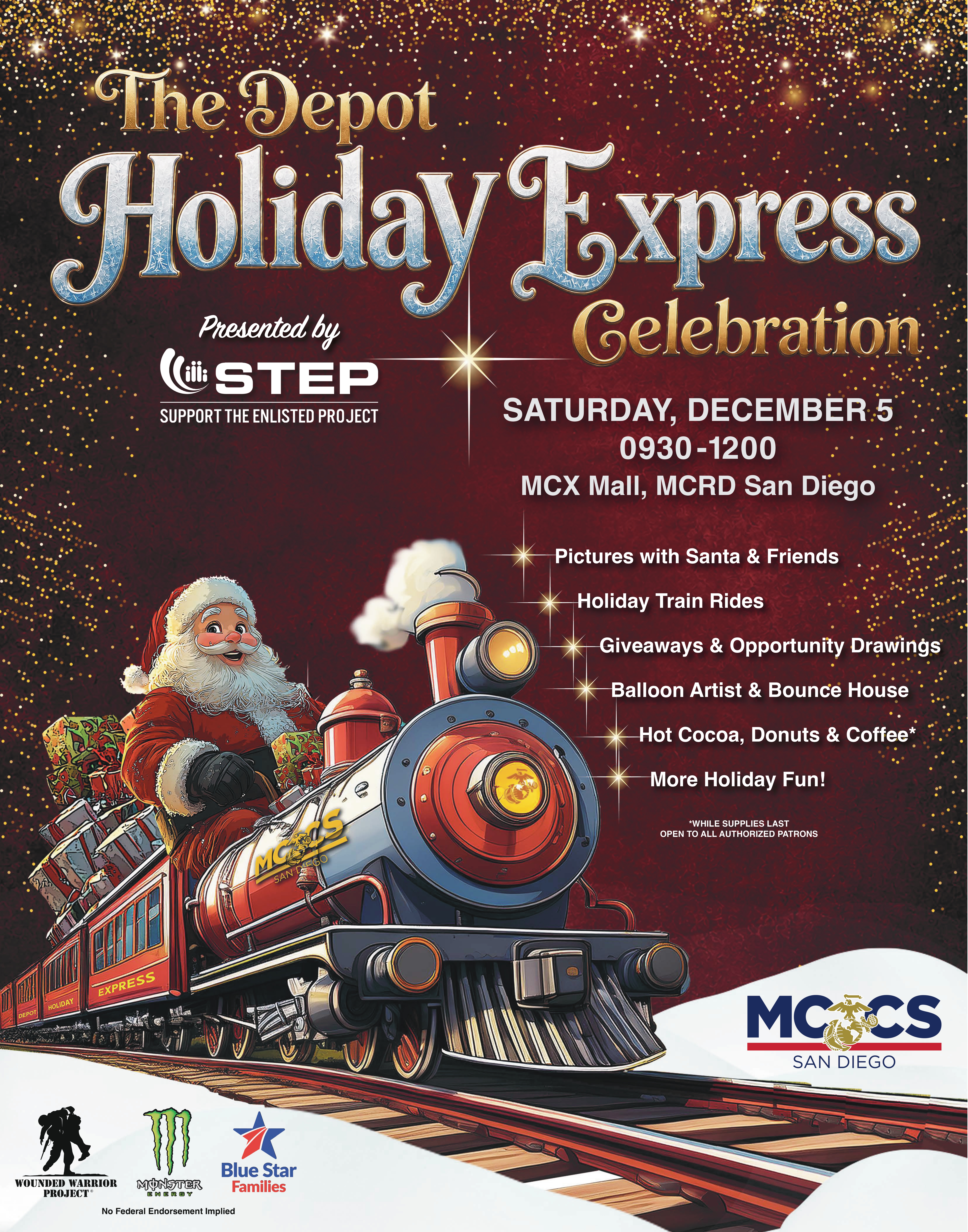 Depot Holiday Express Celebration Flyer