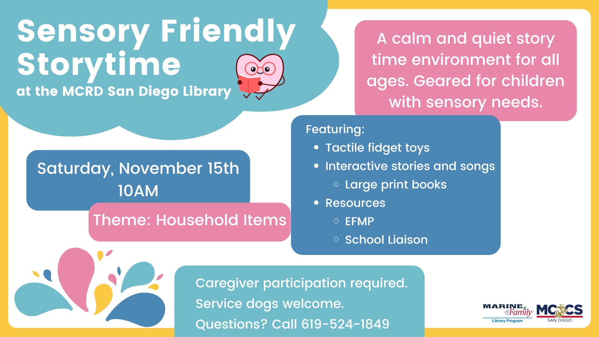 [PAUSED UNTIL FURTHER NOTICE] Sensory Friendly Storytime