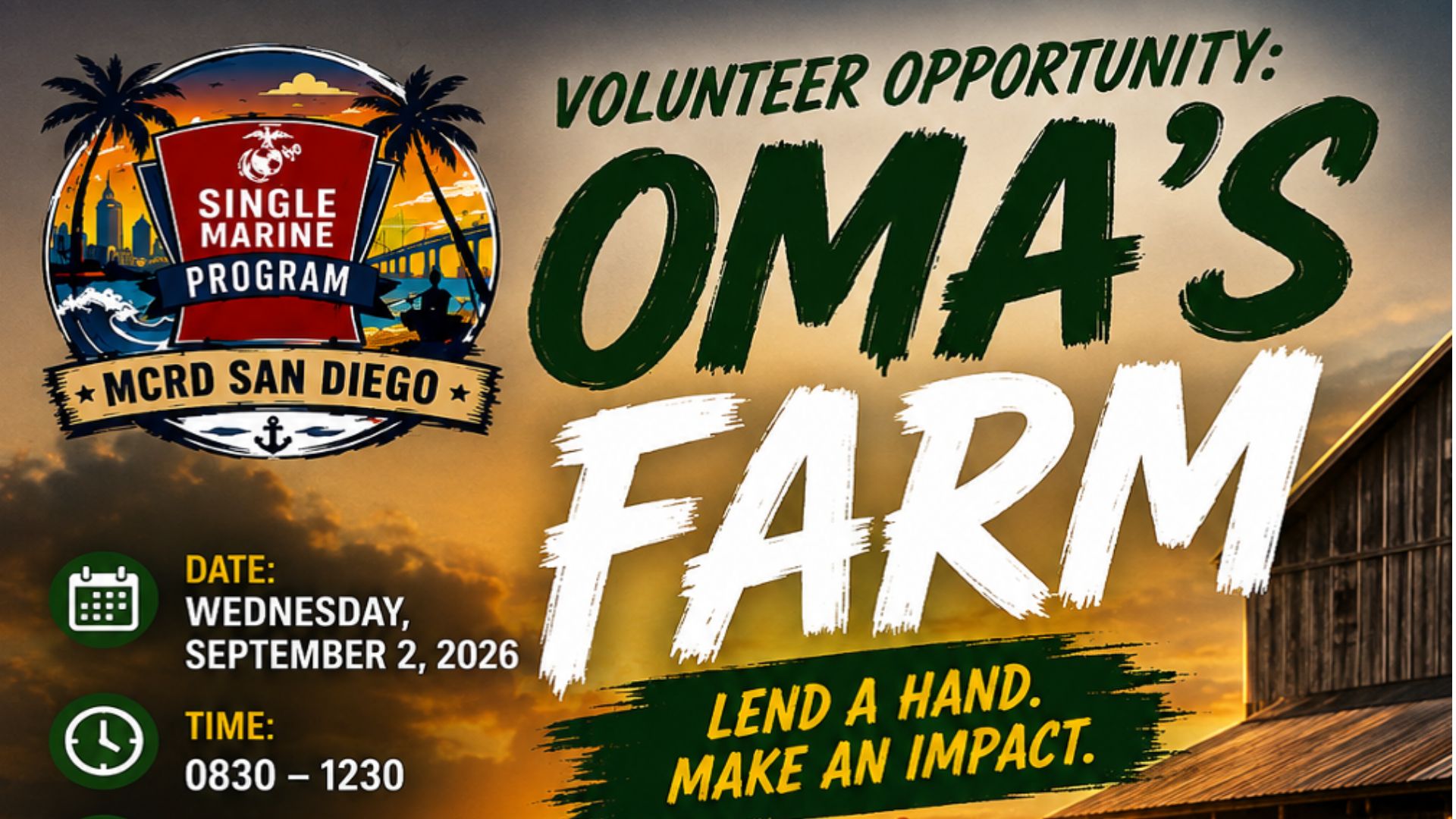SMP Volunteer Opportunity: Oma's Farm