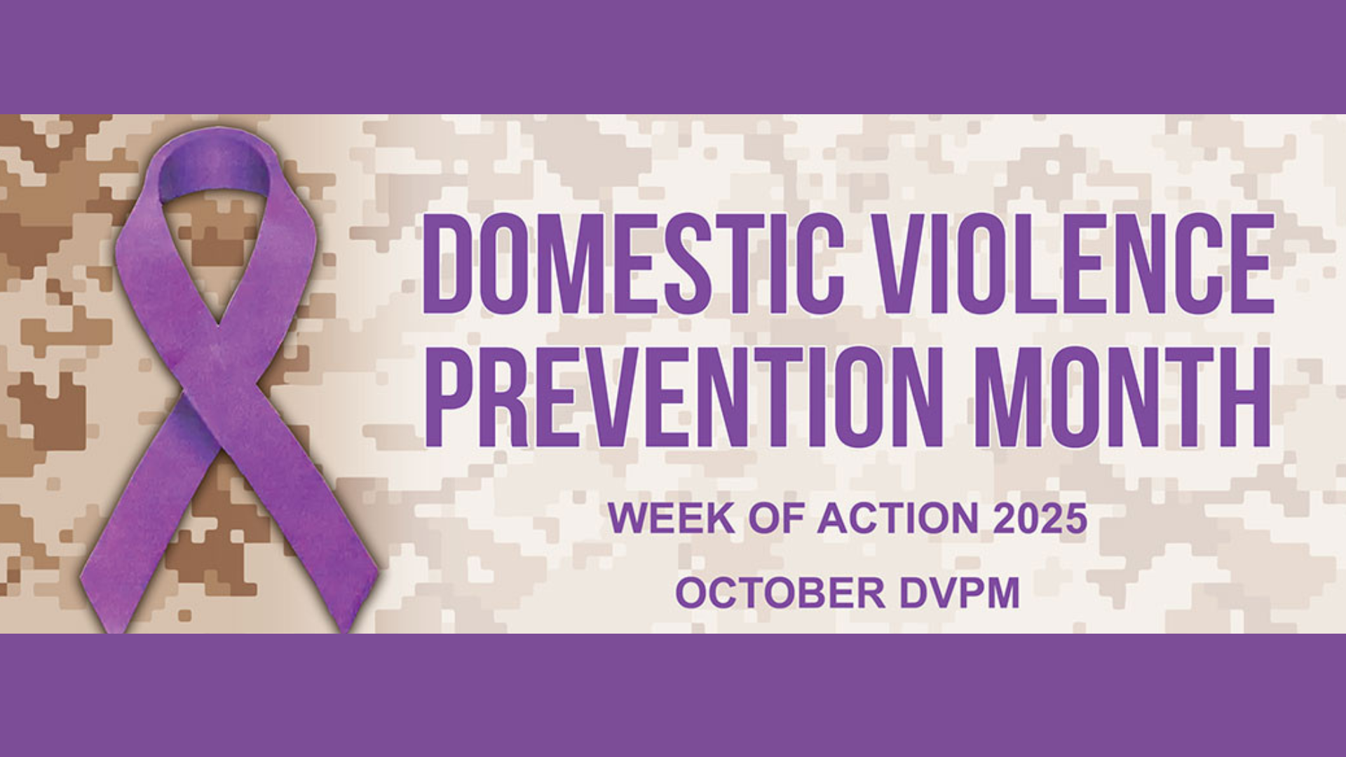 Domestic Violence Prevention Month Week of Action from October 20 to 24