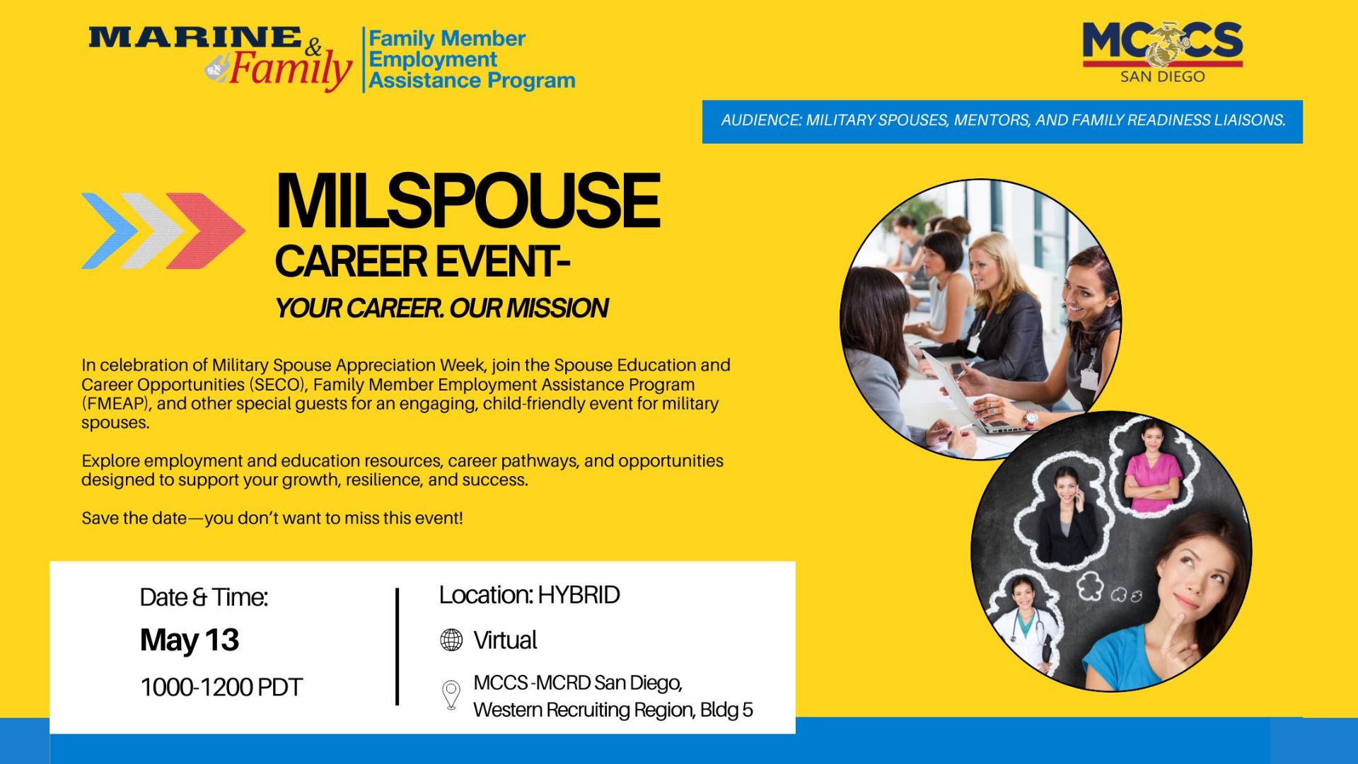 MilSpouse Career Event (Hybrid) on May 13