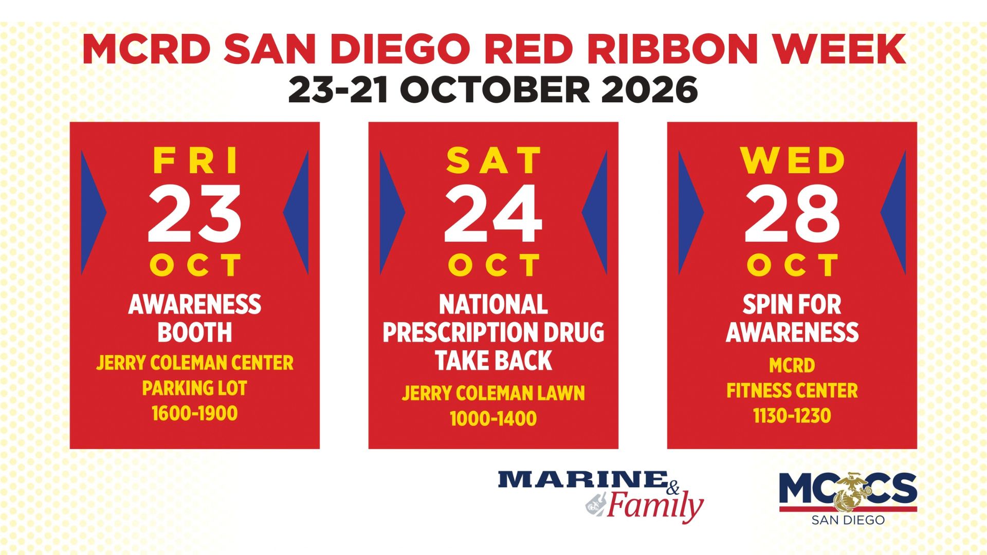 Red Ribbon Week from October 23 - 31