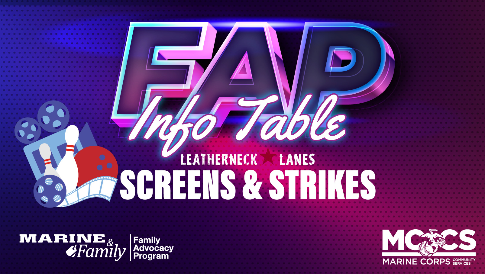 Information Table at Screens & Strikes