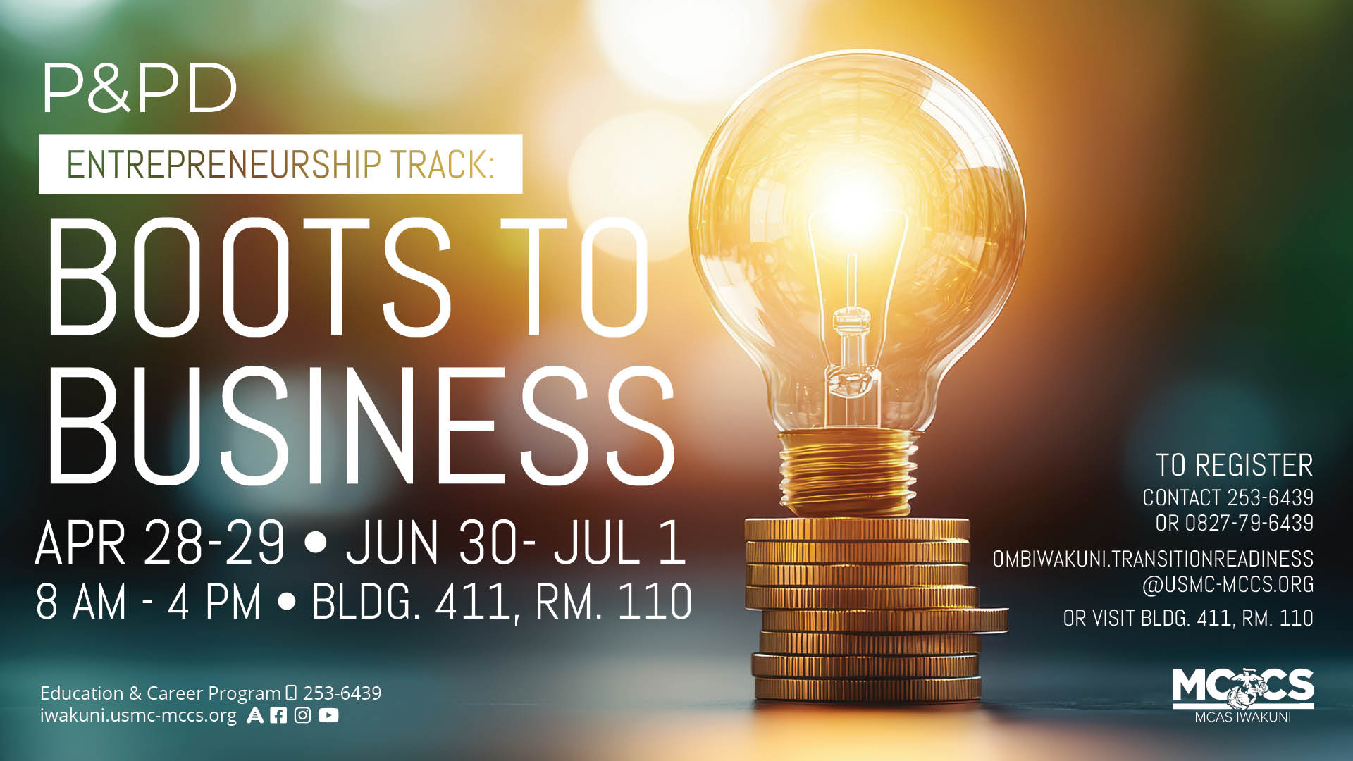 Entrepreneurship Track: Boots to Business - 2-Day course
